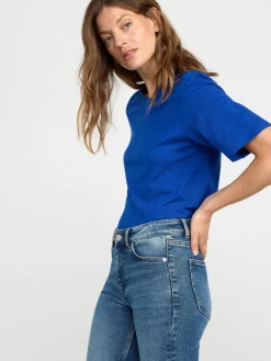 Toppar & T-Shirts>Lindex Kortarmad Topp Blue