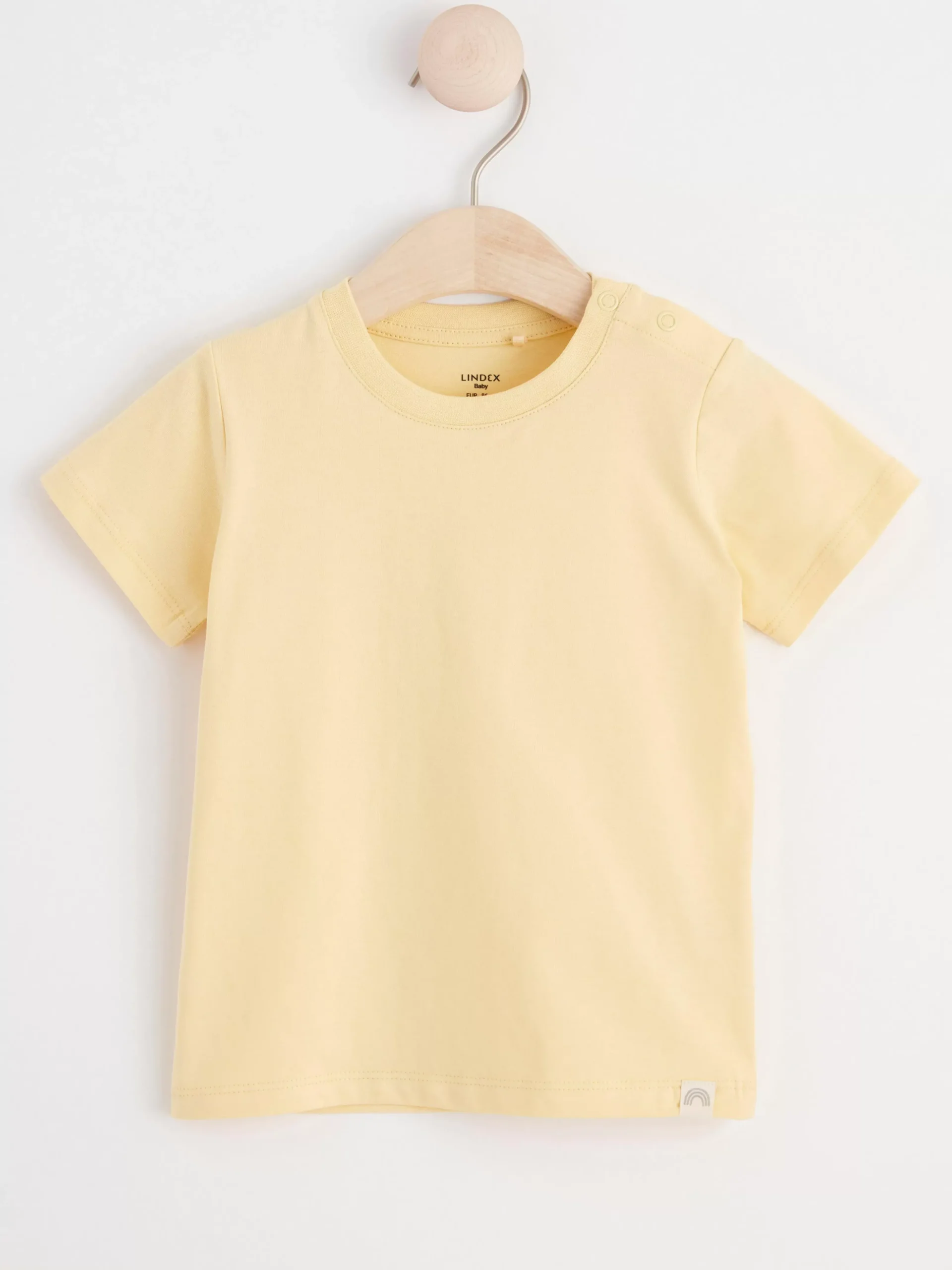 Toppar & T-Shirts>Lindex Kortarmad Topp Light Dusty Yellow