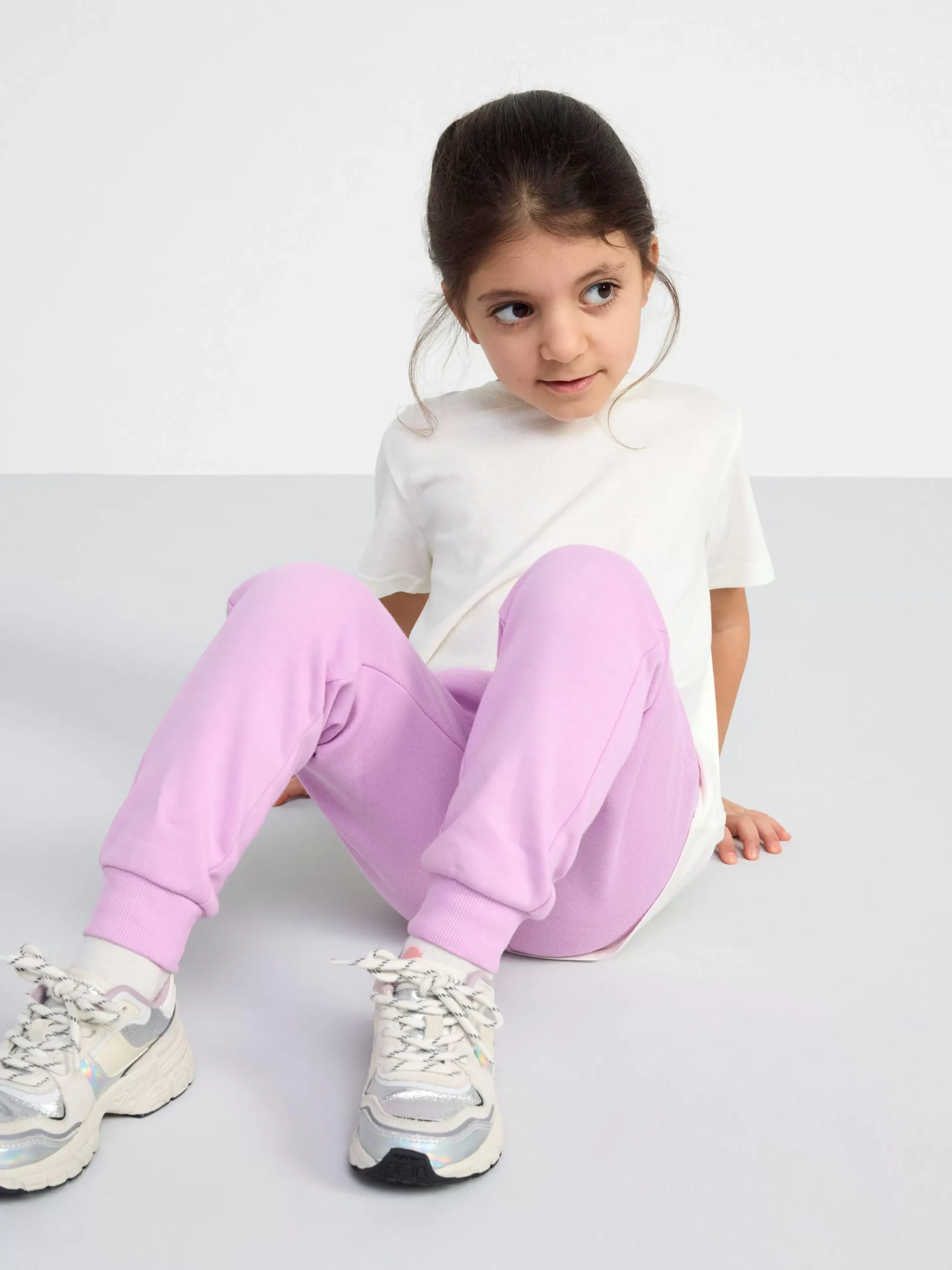 Toppar & T-Shirts>Lindex Kortarmad Topp Light Dusty White