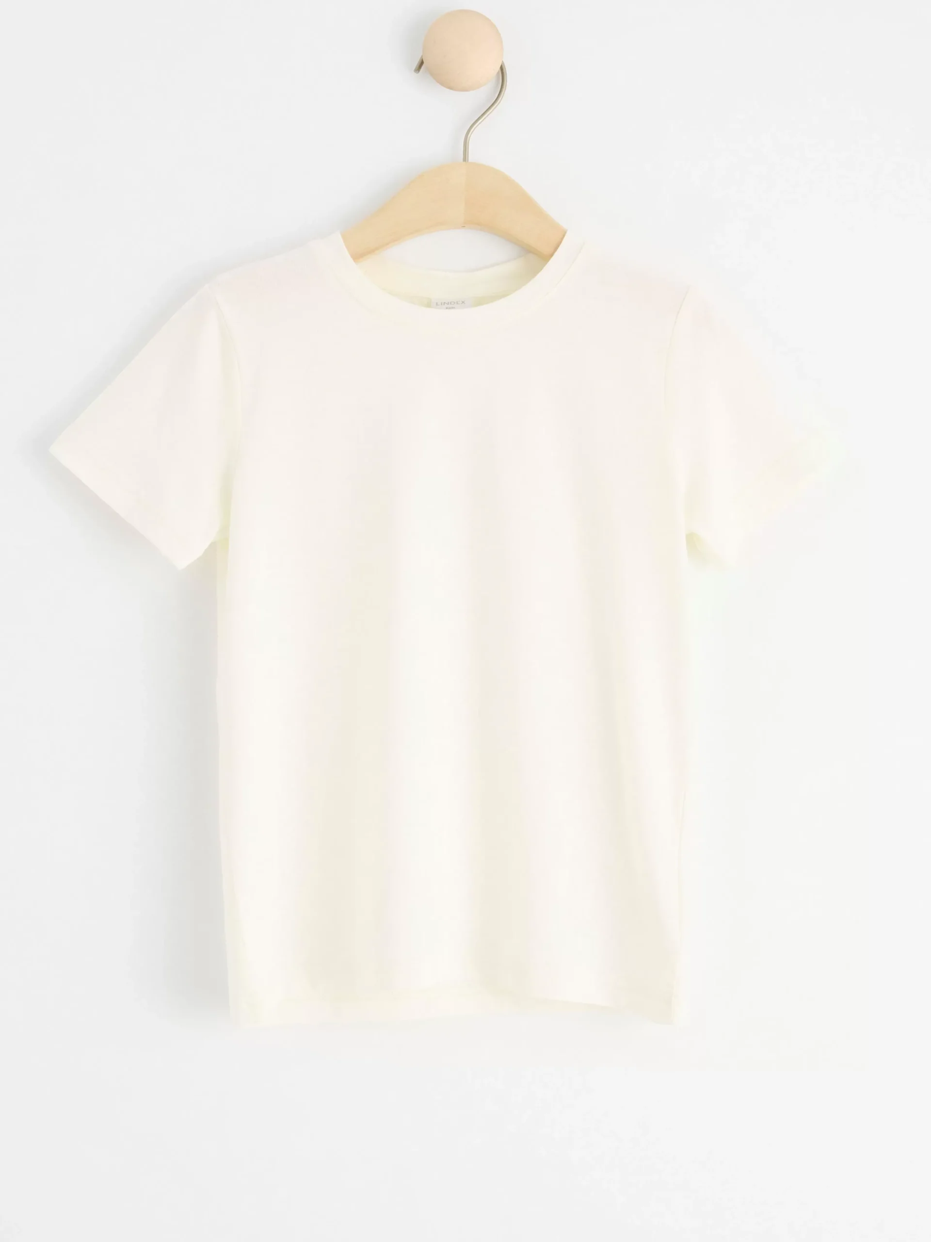 Toppar & T-Shirts>Lindex Kortarmad Topp Light Dusty White