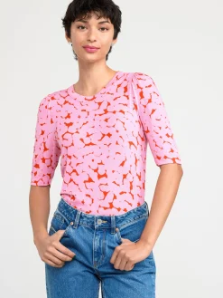 Toppar & T-Shirts>Lindex Kortarmad Topp Pink
