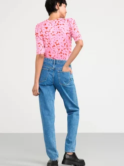 Toppar & T-Shirts>Lindex Kortarmad Topp Pink