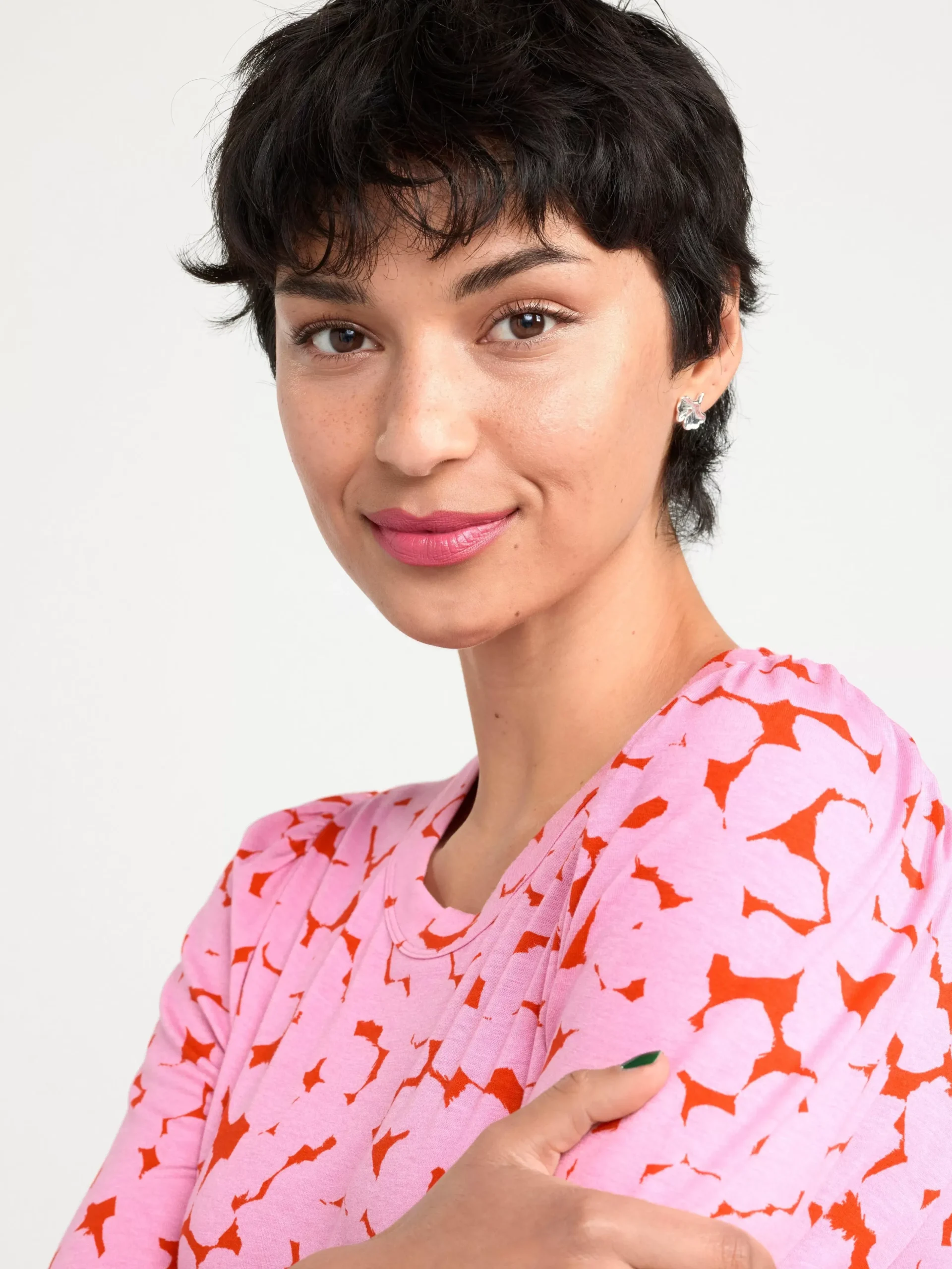 Toppar & T-Shirts>Lindex Kortarmad Topp Pink