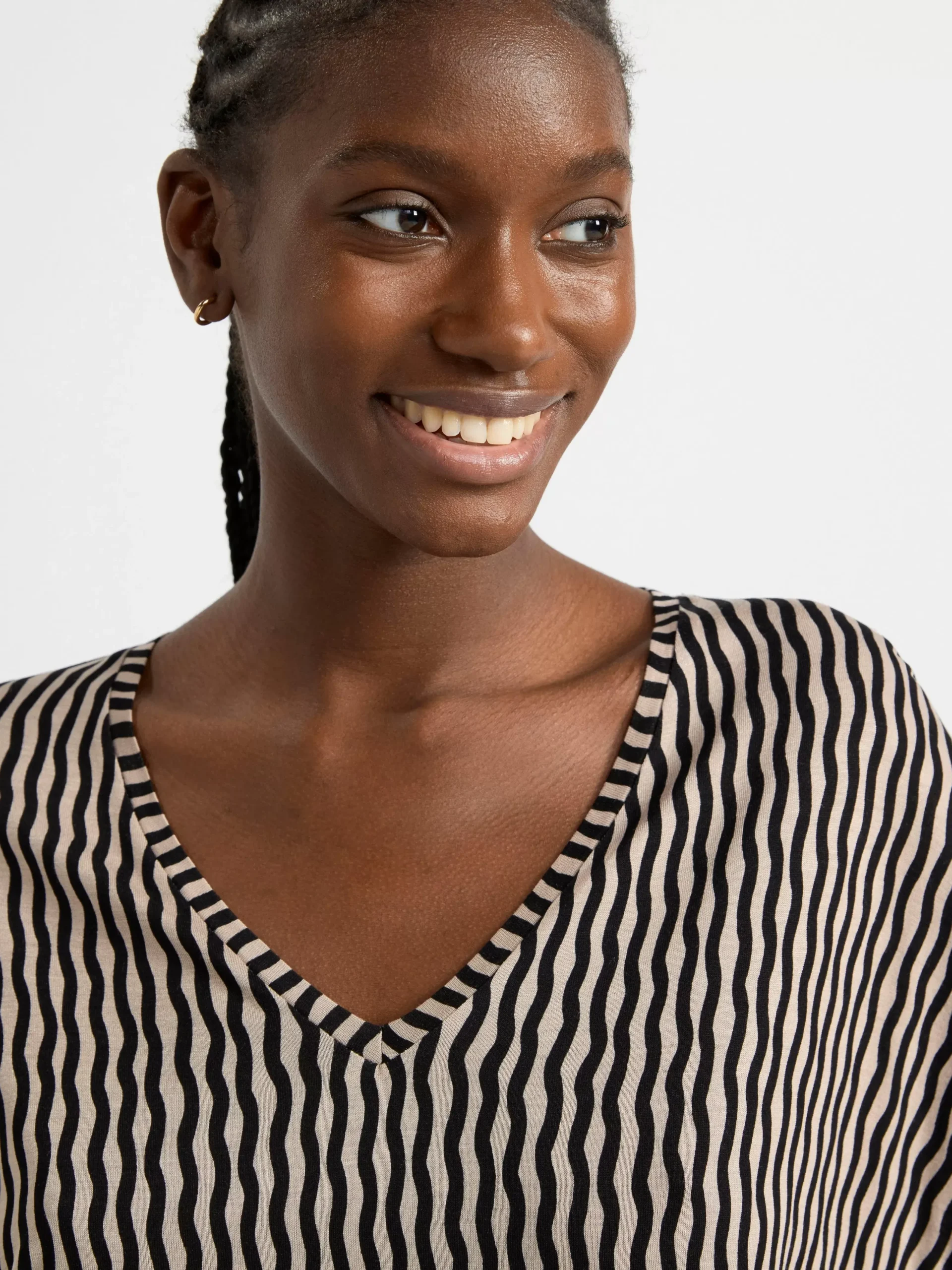 Toppar & T-Shirts>Lindex Kortarmad Topp Dusty Beige