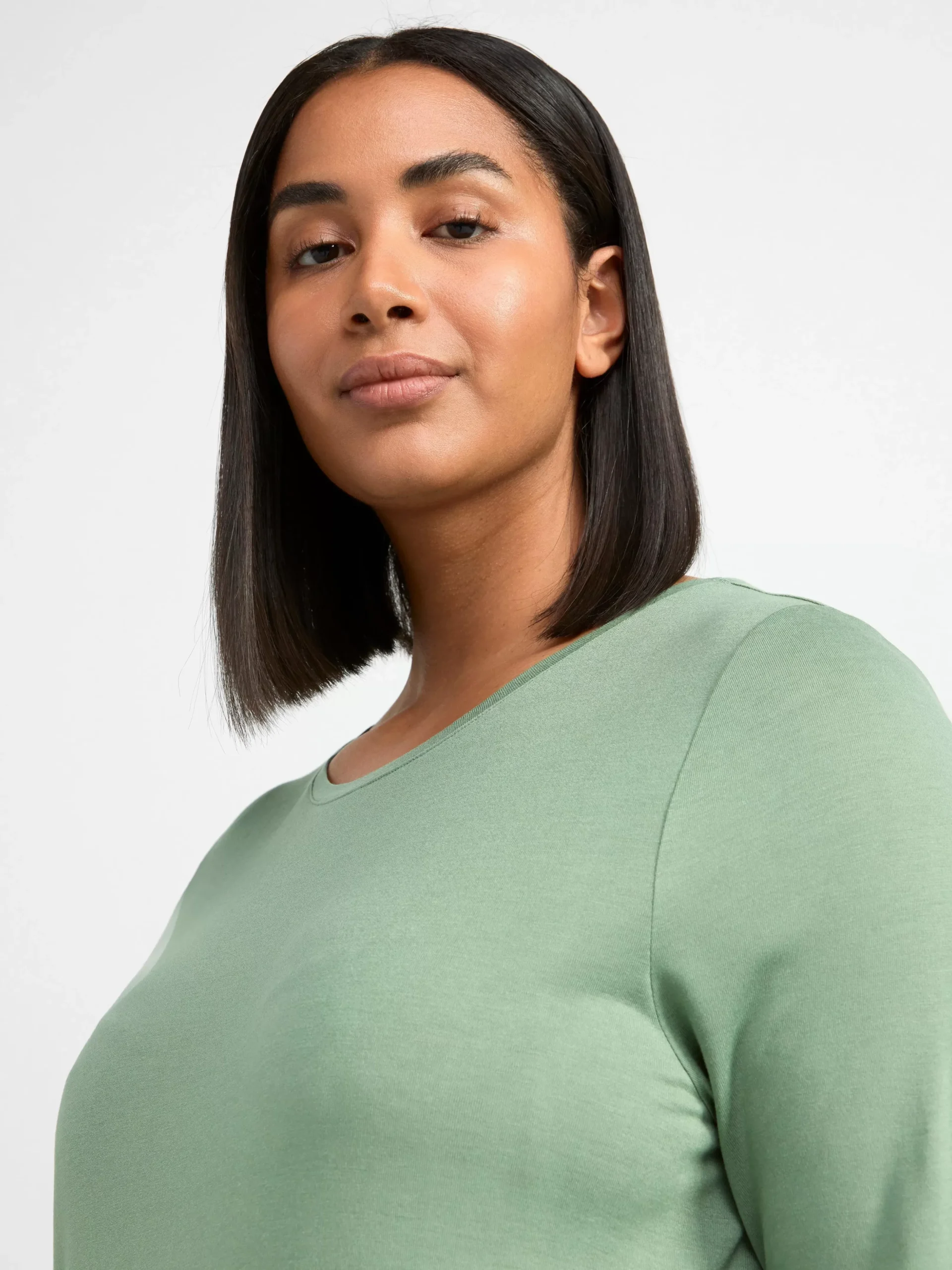 Toppar & T-Shirts>Lindex Kortarmad Topp Light Khaki
