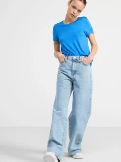 Toppar & T-Shirts>Lindex Kortarmad Topp Blue