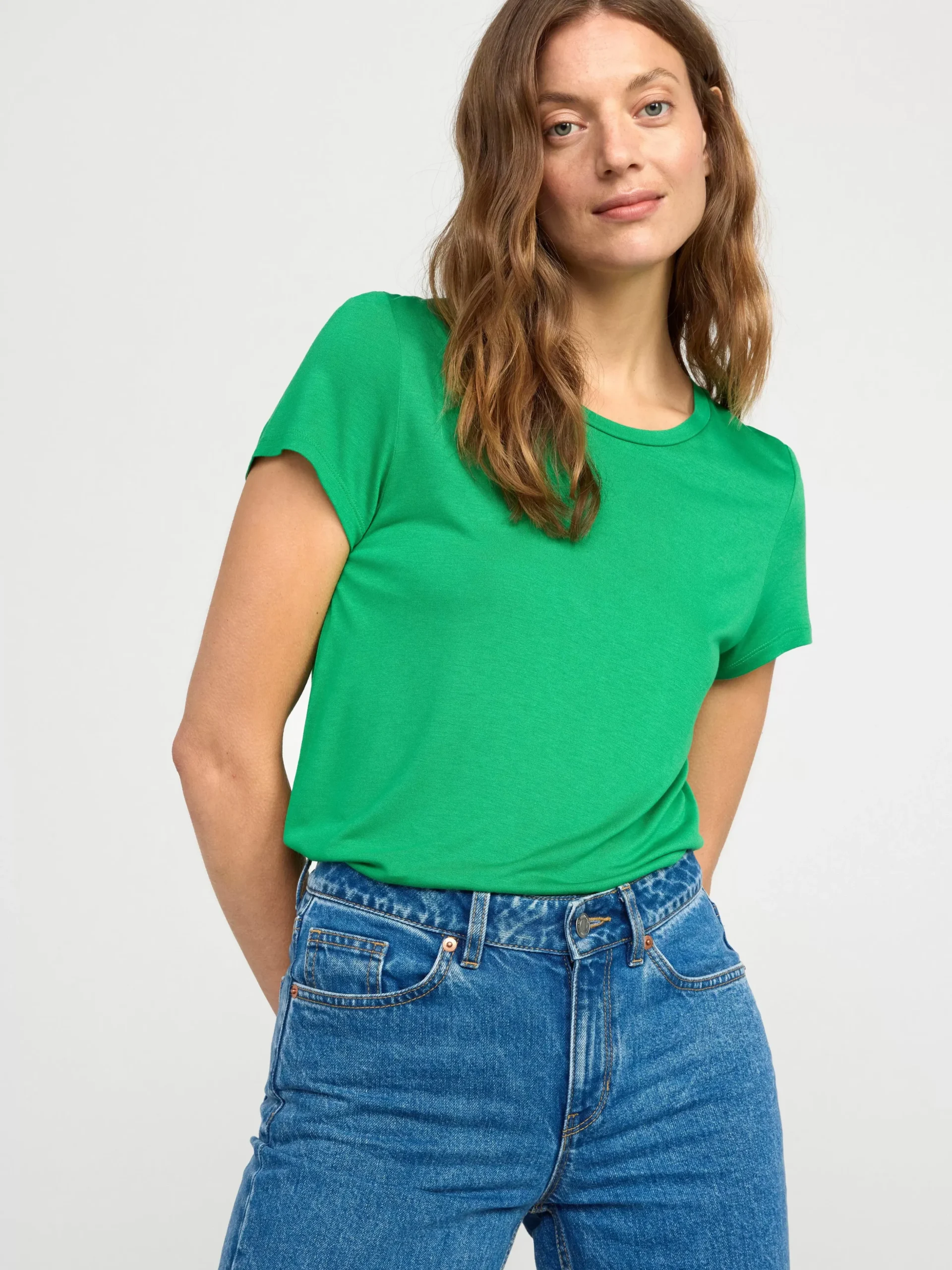 Toppar & T-Shirts>Lindex Kortarmad Topp Green