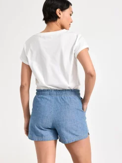 Toppar & T-Shirts>Lindex Kortarmad Topp Off White