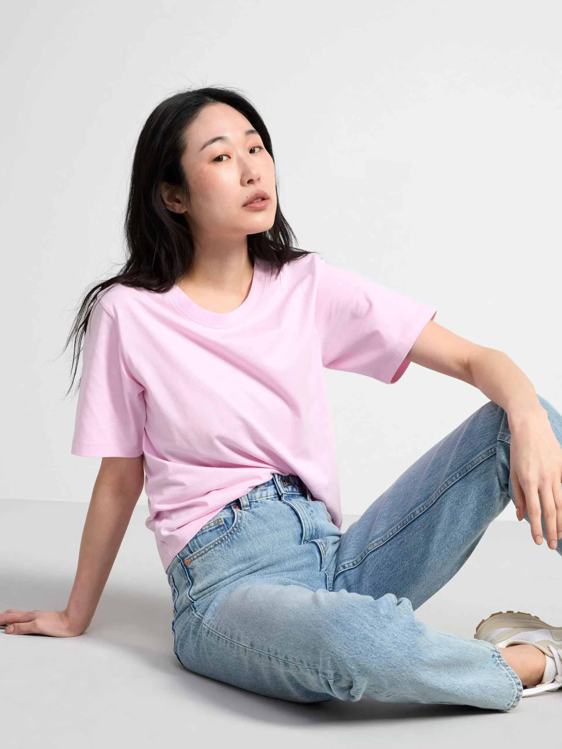 Toppar & T-Shirts>Lindex Kortarmad Topp Light Lilac