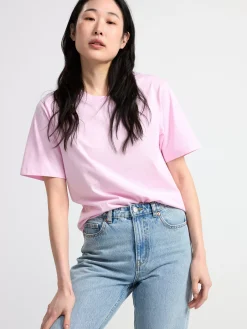 Toppar & T-Shirts>Lindex Kortarmad Topp Light Lilac