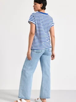 Toppar & T-Shirts>Lindex Kortarmad Topp Blue