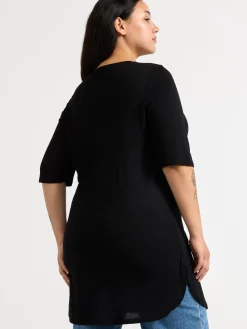 Toppar & T-Shirts>Lindex Kortarmad Topp Black