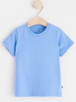 Toppar & T-Shirts>Lindex Kortarmad Topp Light Blue