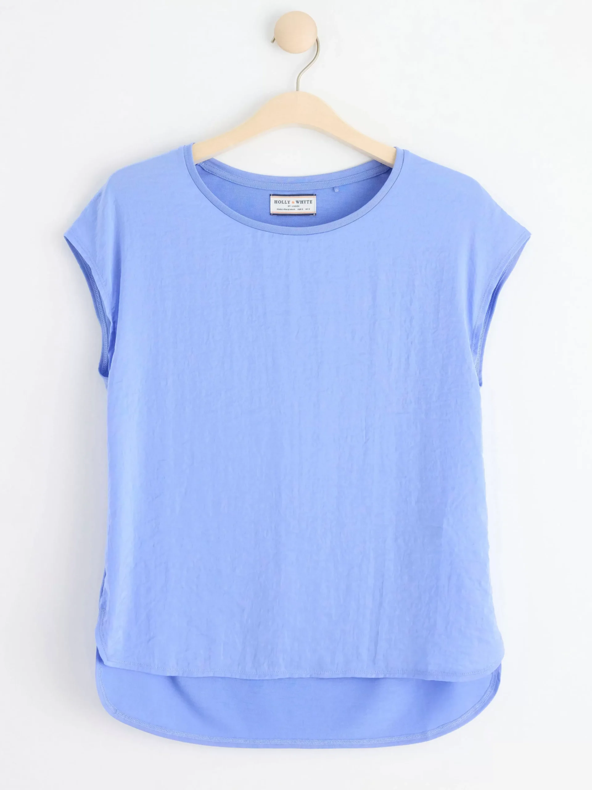 Toppar & T-Shirts>Lindex Kortarmad Topp Light Blue
