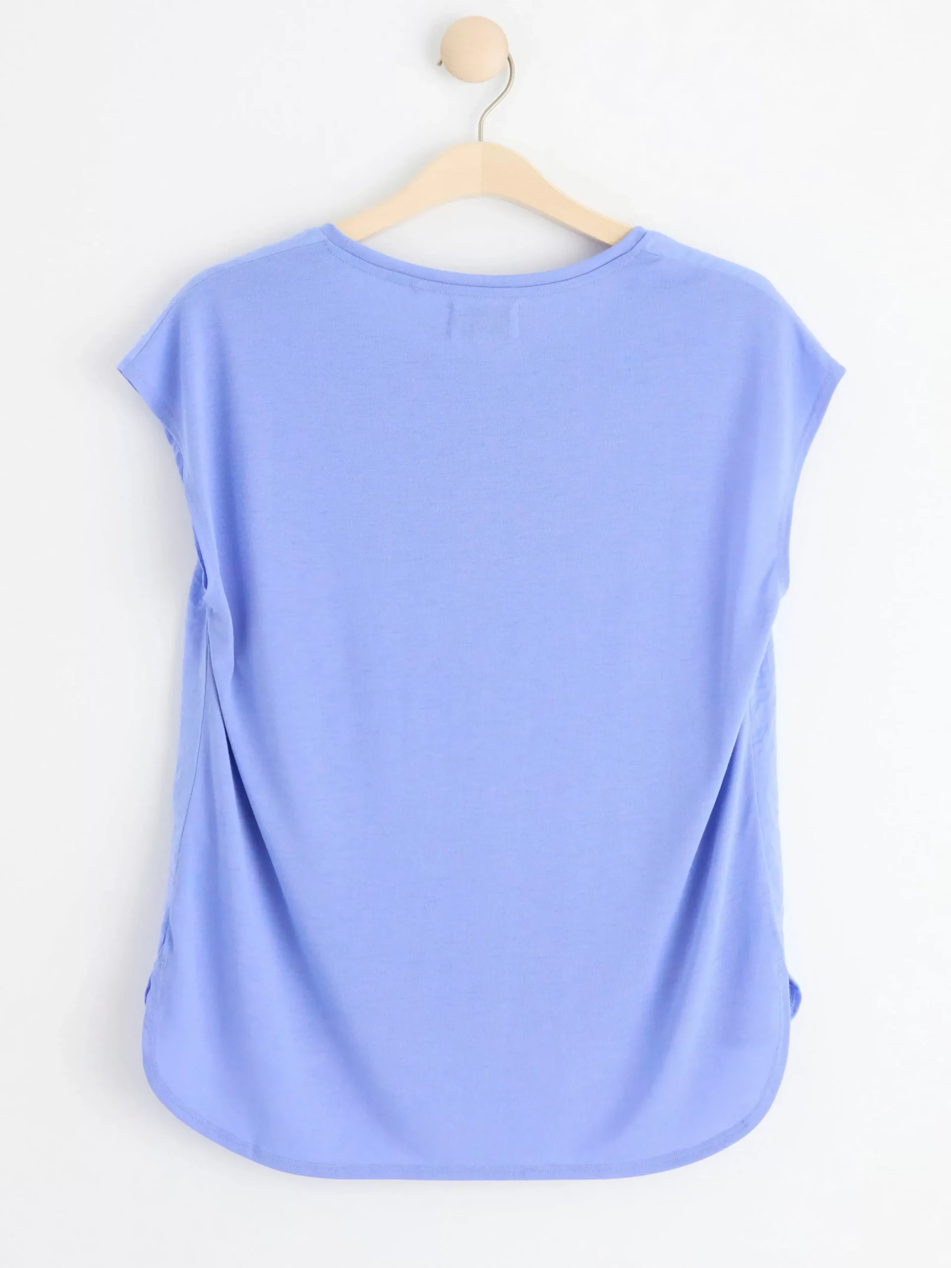 Toppar & T-Shirts>Lindex Kortarmad Topp Light Blue