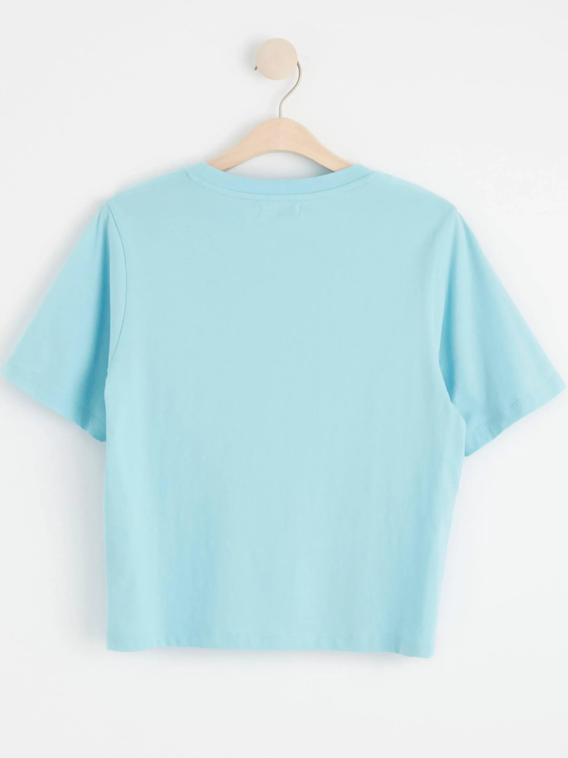 Toppar & T-Shirts>Lindex Kortarmad Topp Light Blue