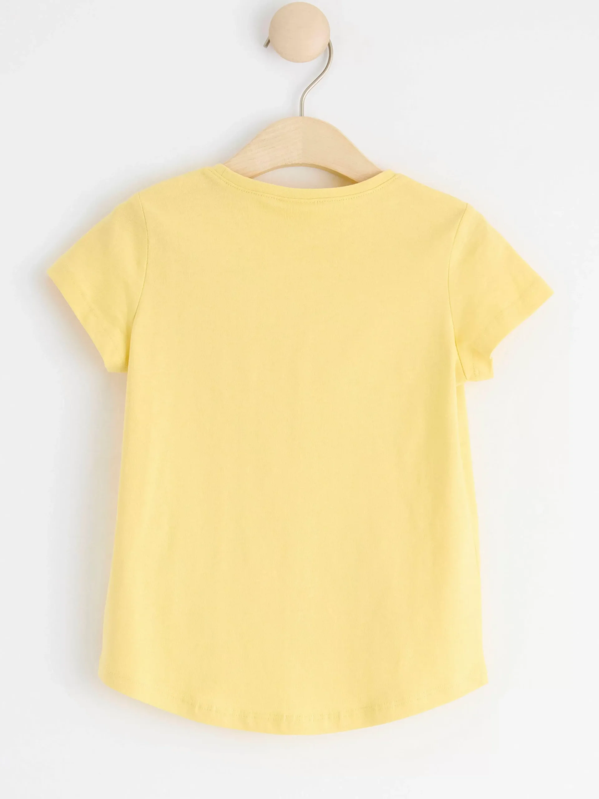 Toppar & T-Shirts>Lindex Kortarmad Topp Med Enhorning Light Yellow