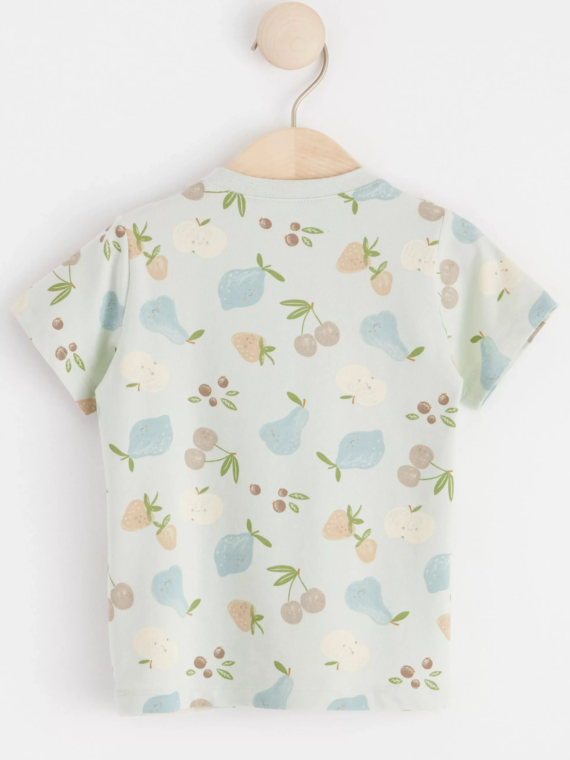 Toppar & T-Shirts>Lindex Kortarmad Topp Med Frukter Light Aqua