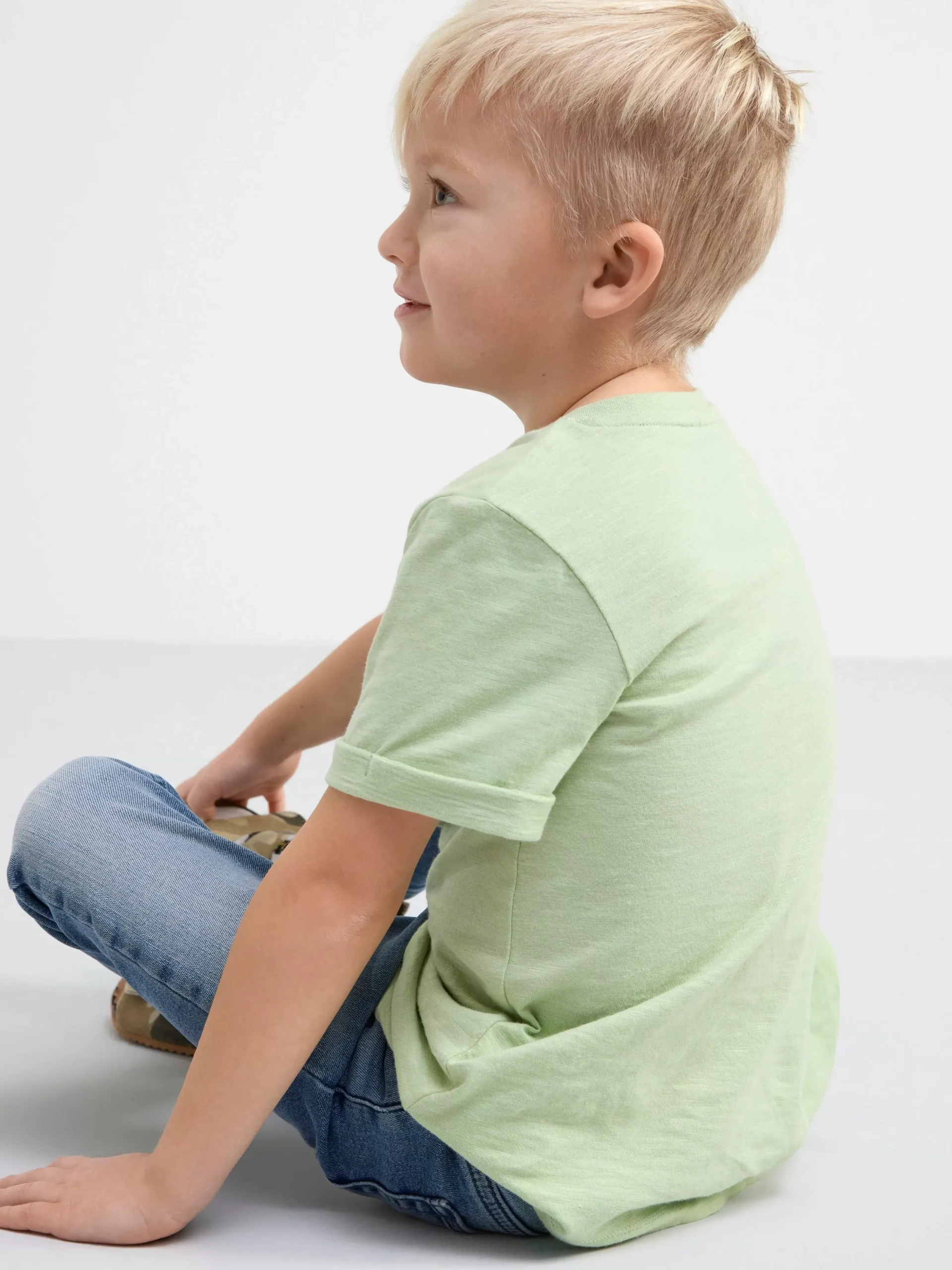 Toppar & T-Shirts>Lindex Kortarmad Topp Med Knappar Light Dusty Green