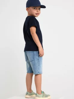 Toppar & T-Shirts>Lindex Kortarmad Topp Med Knappar Dark Navy