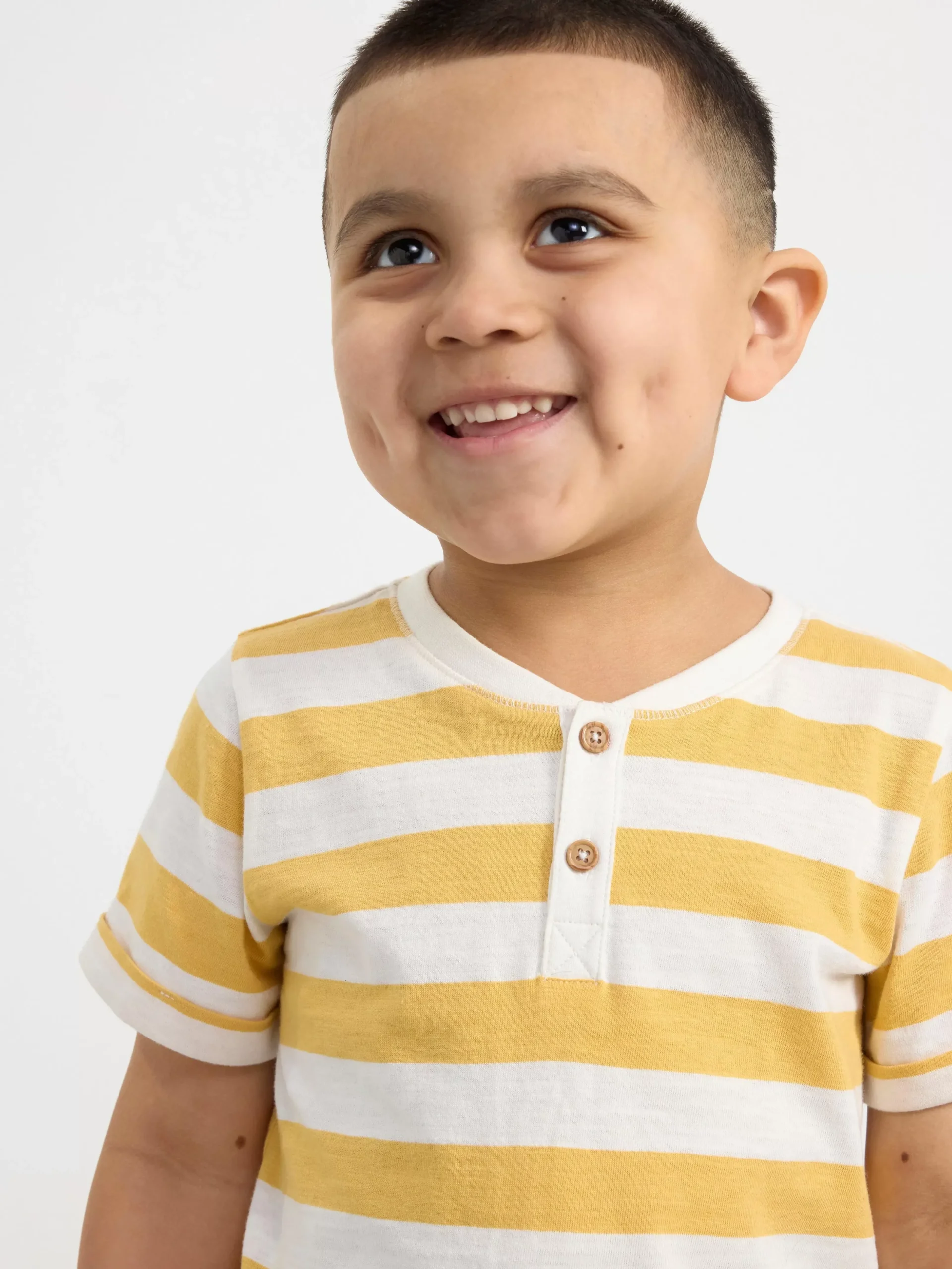 Toppar & T-Shirts>Lindex Kortarmad Topp Med Knappar Light Dusty Yellow