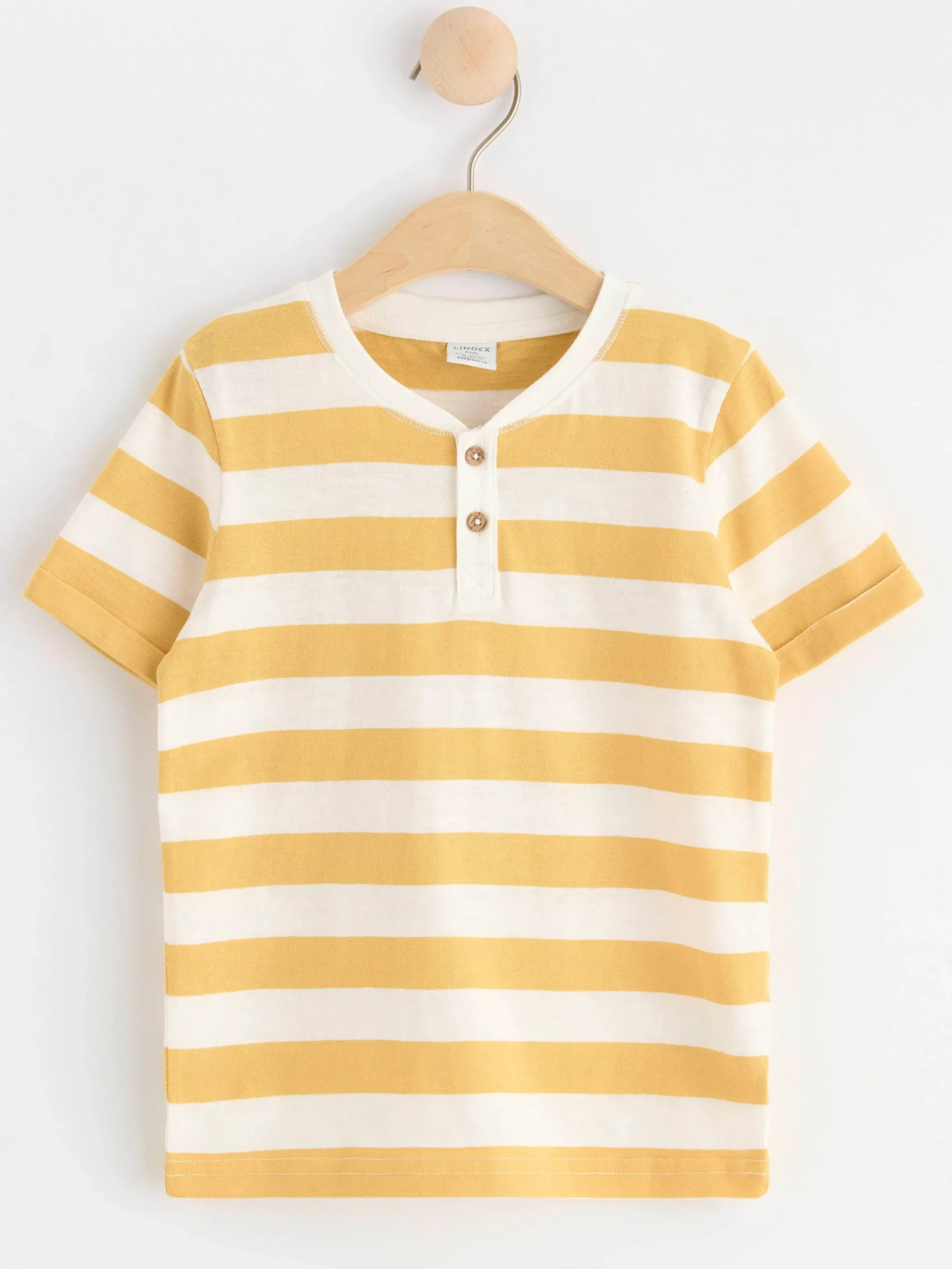 Toppar & T-Shirts>Lindex Kortarmad Topp Med Knappar Light Dusty Yellow