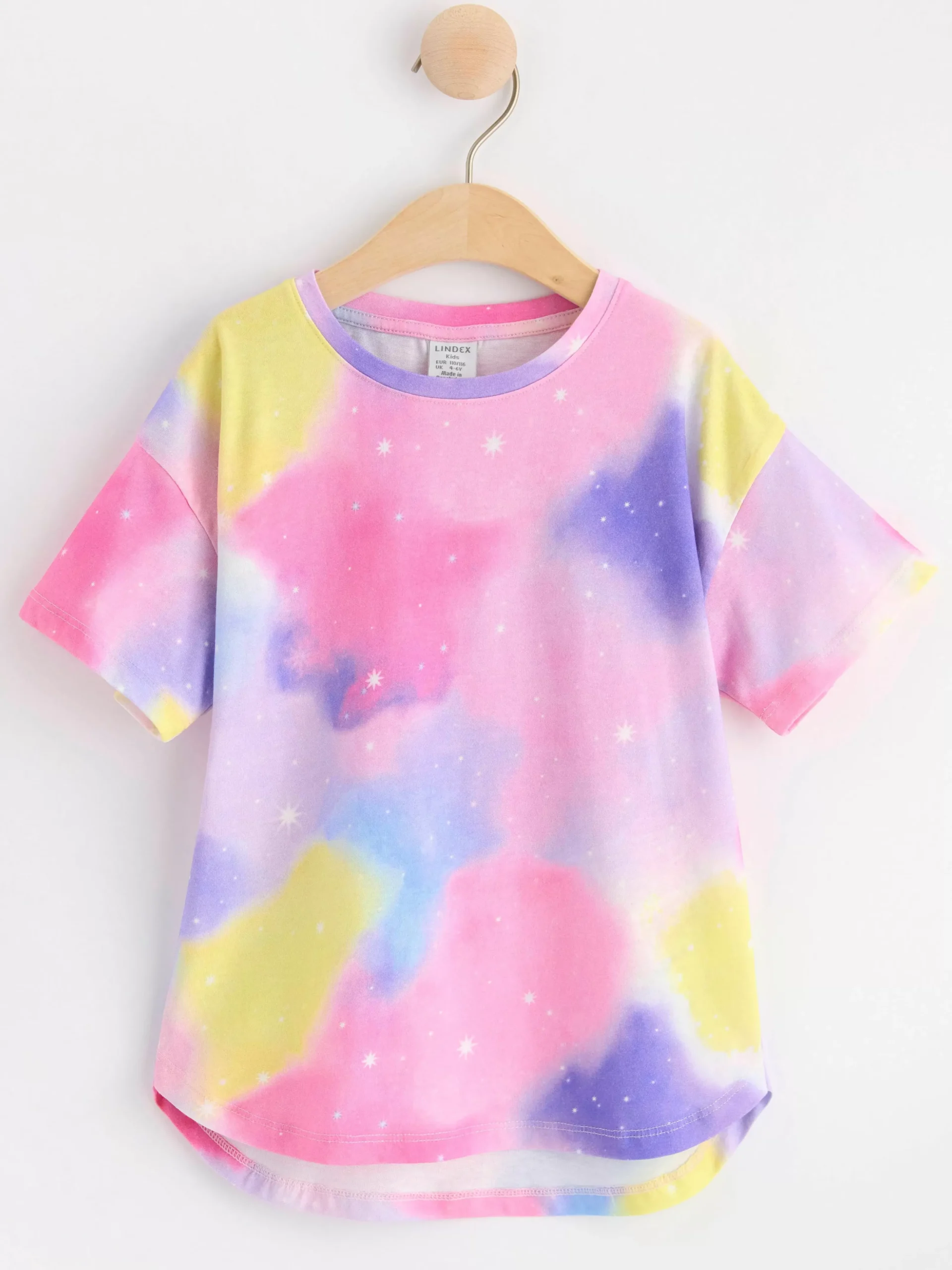 Toppar & T-Shirts>Lindex Kortarmad Topp Med Regnbagsfarger Light Pink