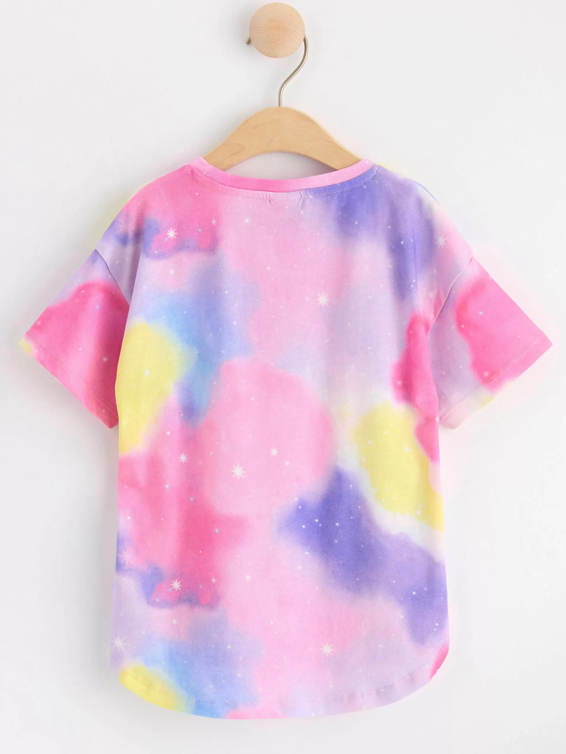 Toppar & T-Shirts>Lindex Kortarmad Topp Med Regnbagsfarger Light Pink