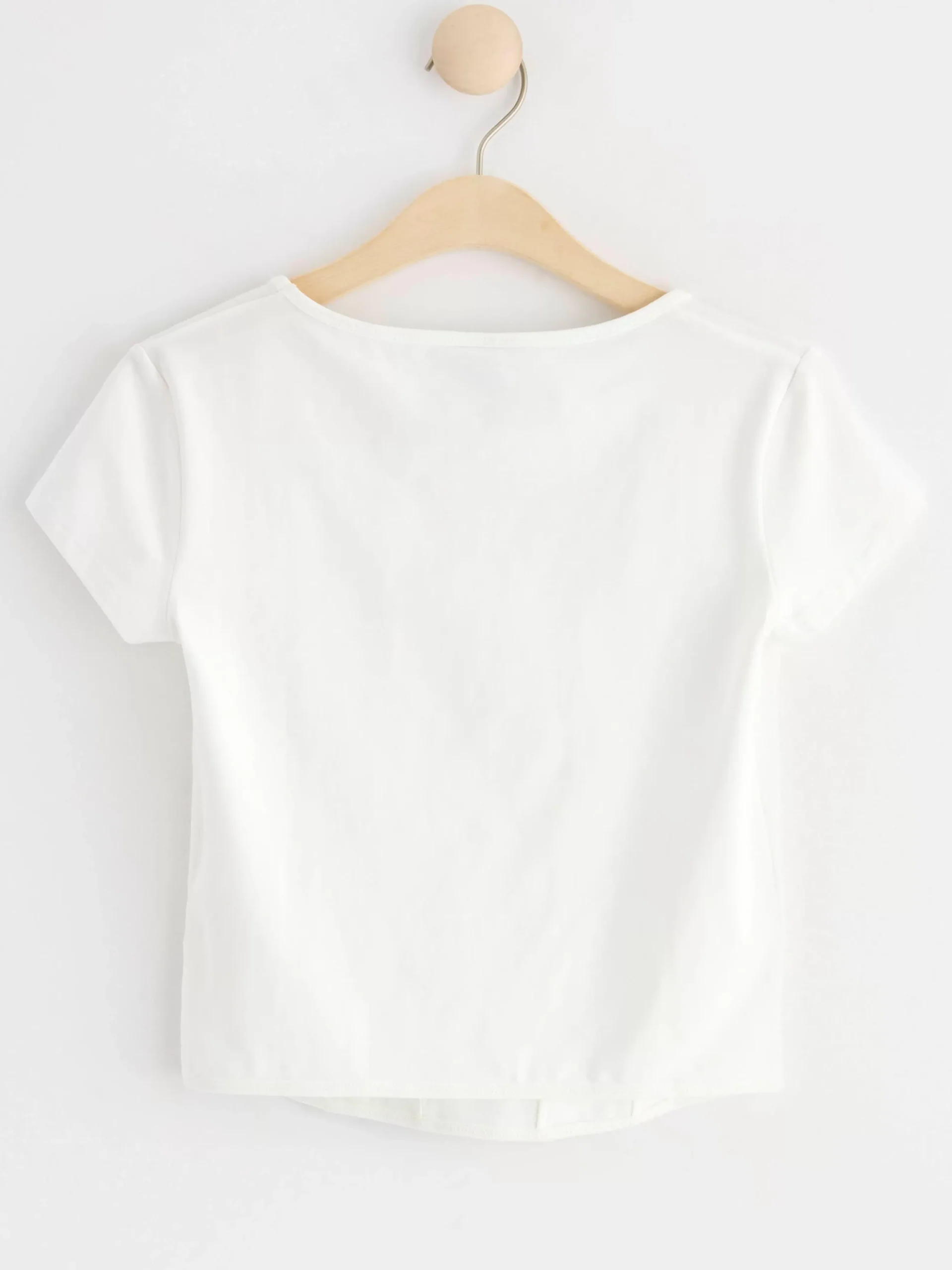 Toppar & T-Shirts>Lindex Kortarmad Topp Med Sommar Off White