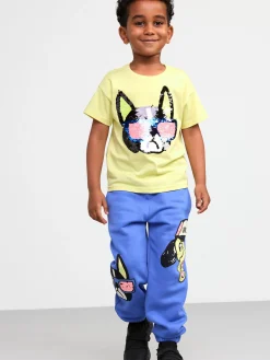 Toppar & T-Shirts>Lindex Kortarmad Troja Med Vandbara Paljetter Light Lime