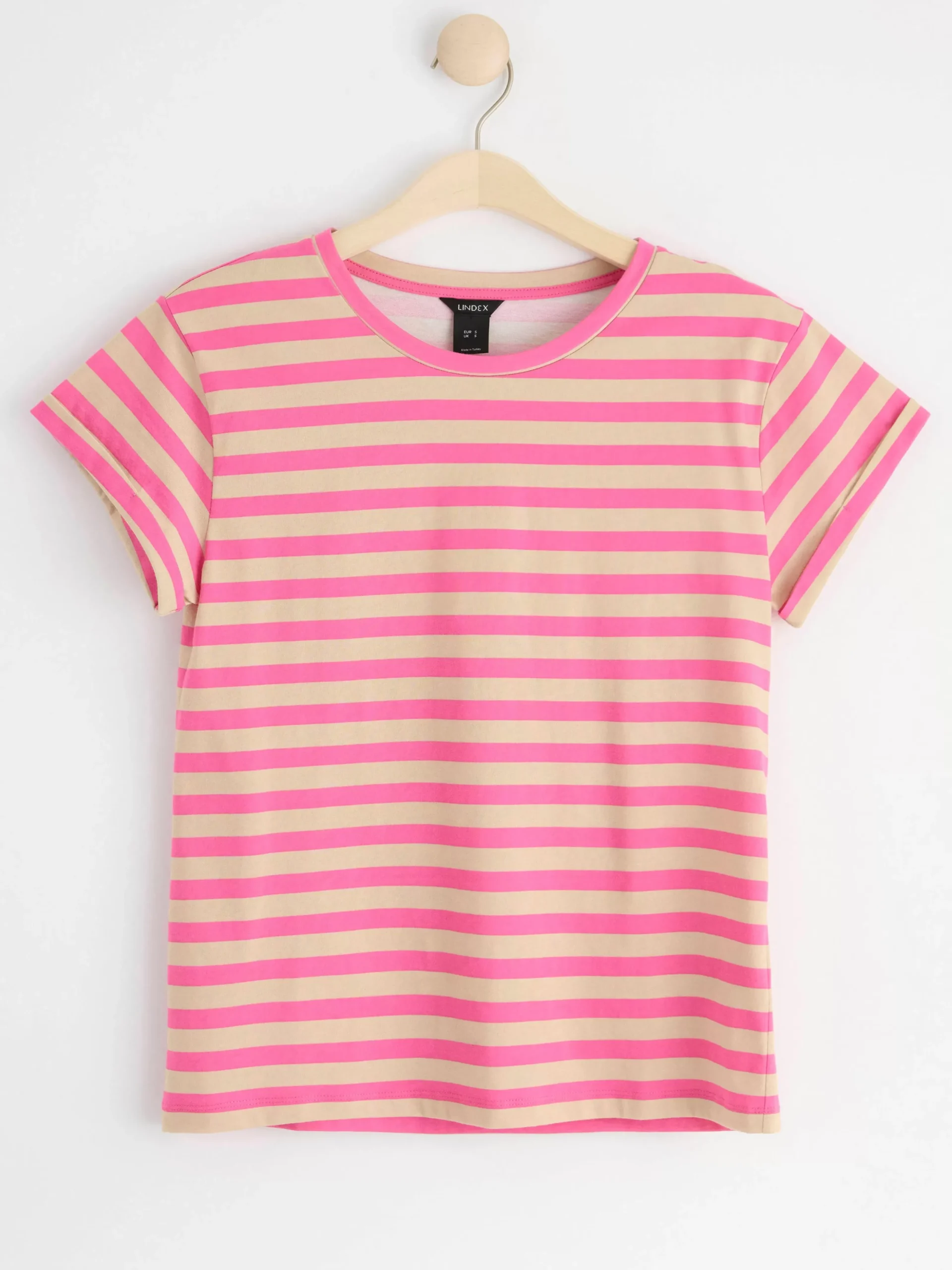 Toppar & T-Shirts>Lindex Kortarmad T-Shirt I Bomull Pink