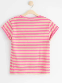 Toppar & T-Shirts>Lindex Kortarmad T-Shirt I Bomull Pink