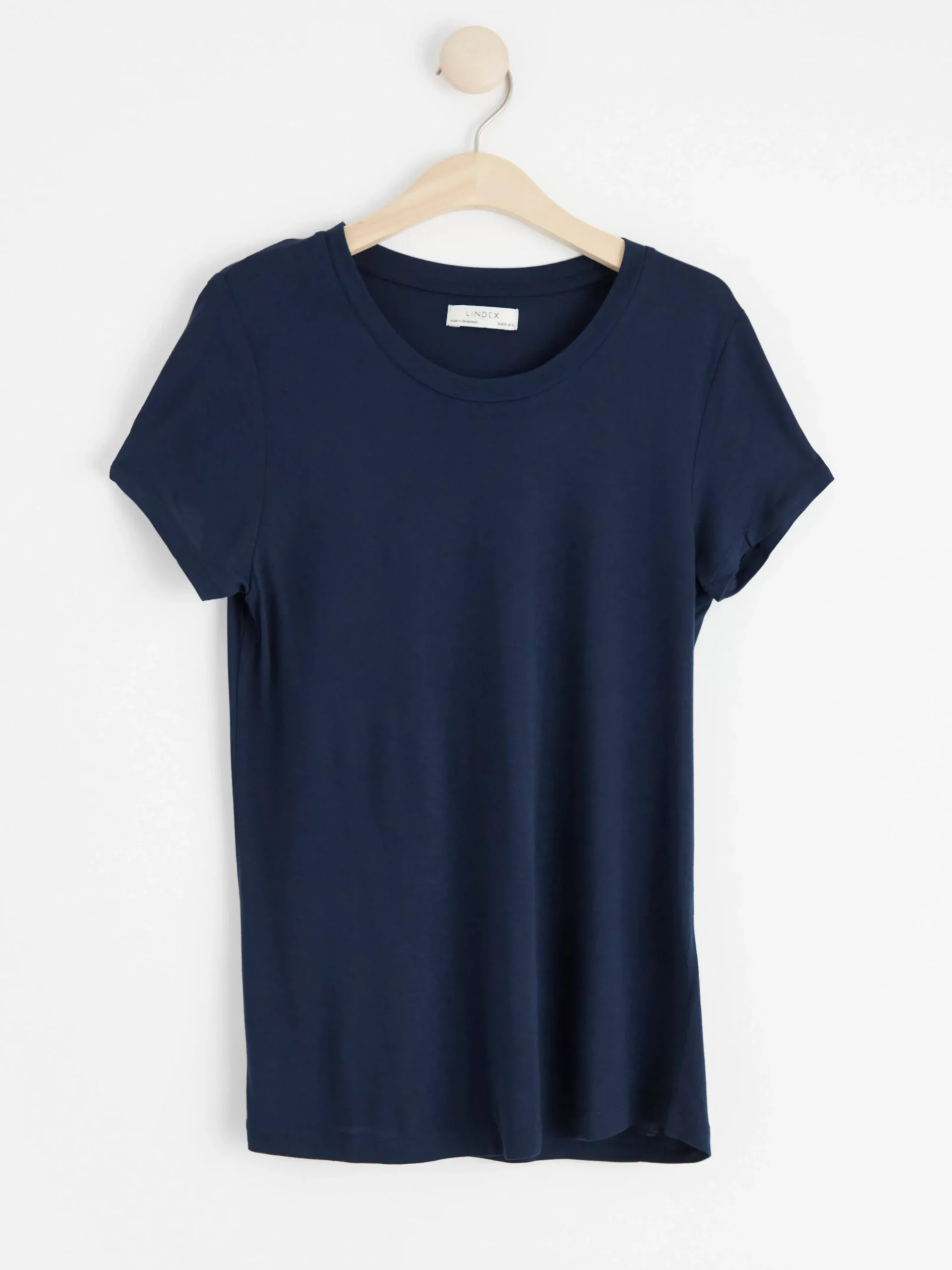 Toppar & T-Shirts>Lindex Kortarmad T-Shirt I Viskos Dark Dusty Blue