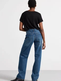 Toppar & T-Shirts>Lindex Kortarmad T-Shirt I Viskos Black