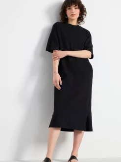 Klänningar>Lindex Kortarmad T-Shirtklanning Black