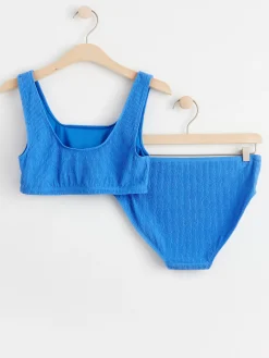 Badkläder & Uv>Lindex Krinklad Bikini Strong Blue