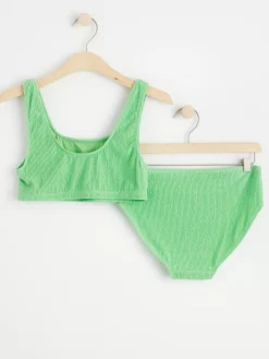 Badkläder & Uv>Lindex Krinklad Bikini Green