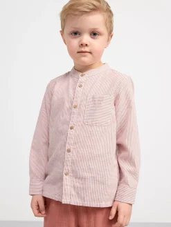 Skjortor & Blusar>Lindex Kritstrecksrandig Skjorta Dark Dusty Pink
