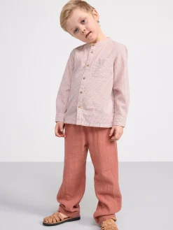 Skjortor & Blusar>Lindex Kritstrecksrandig Skjorta Dark Dusty Pink