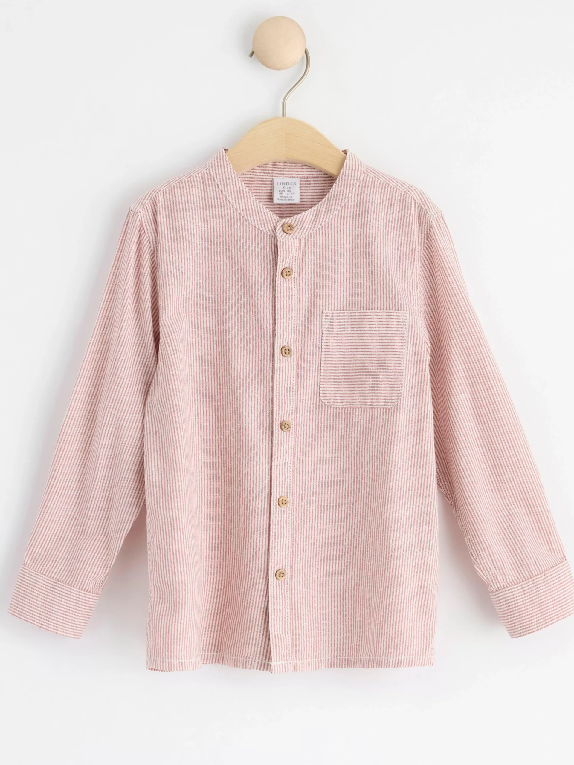 Skjortor & Blusar>Lindex Kritstrecksrandig Skjorta Dark Dusty Pink