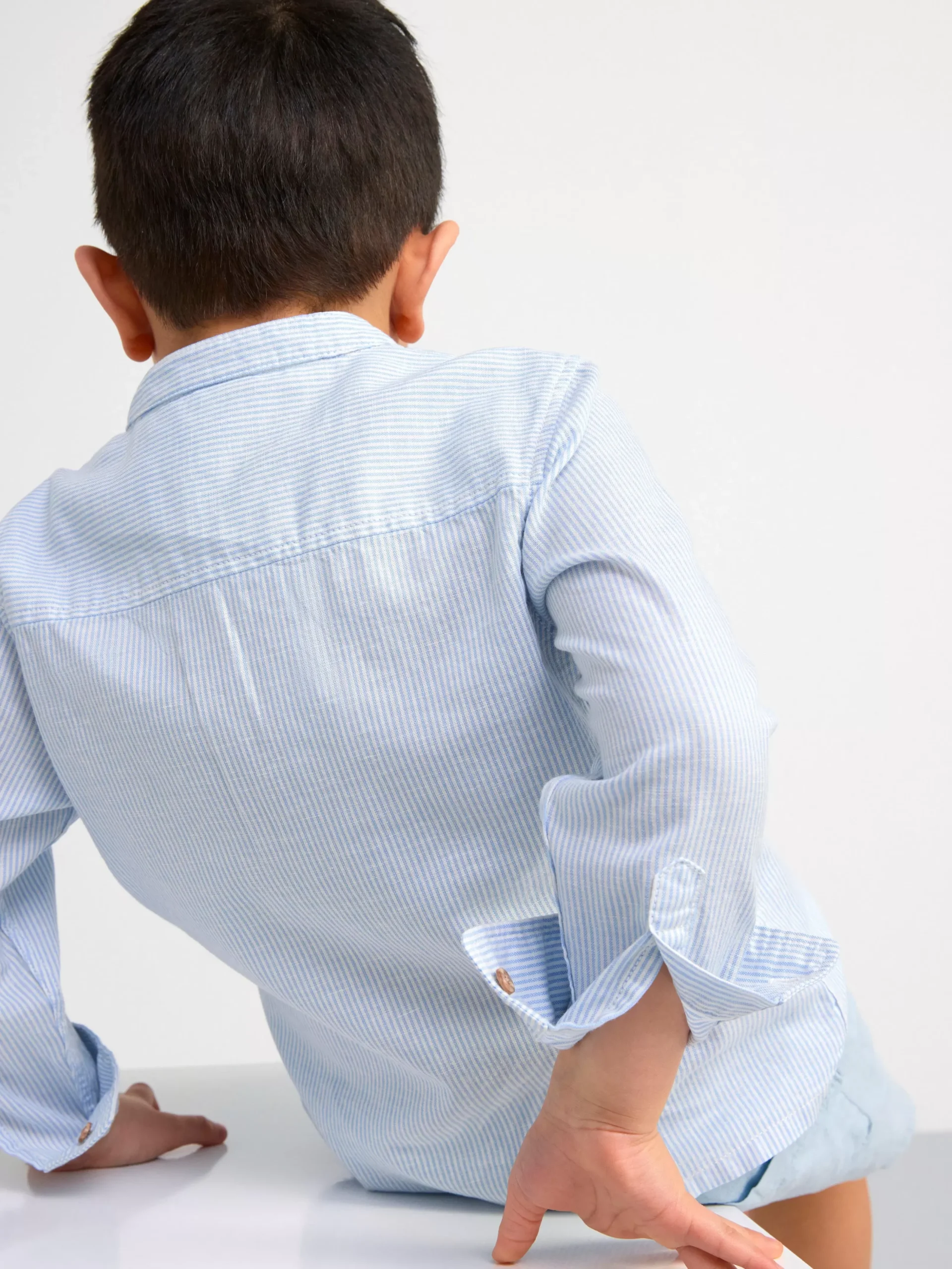 Skjortor & Blusar>Lindex Kritstrecksrandig Skjorta Lt Dusty Blue