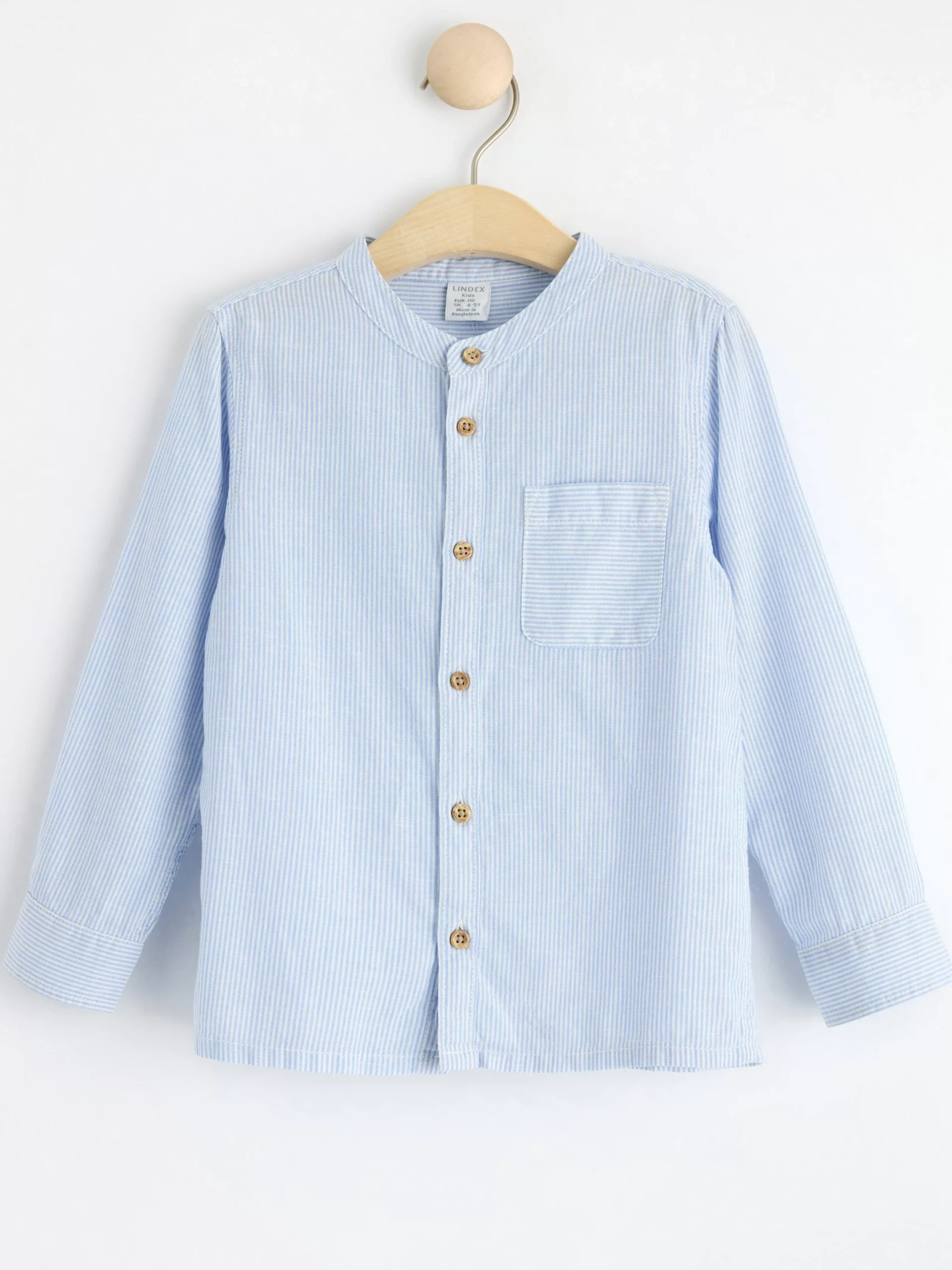 Skjortor & Blusar>Lindex Kritstrecksrandig Skjorta Lt Dusty Blue