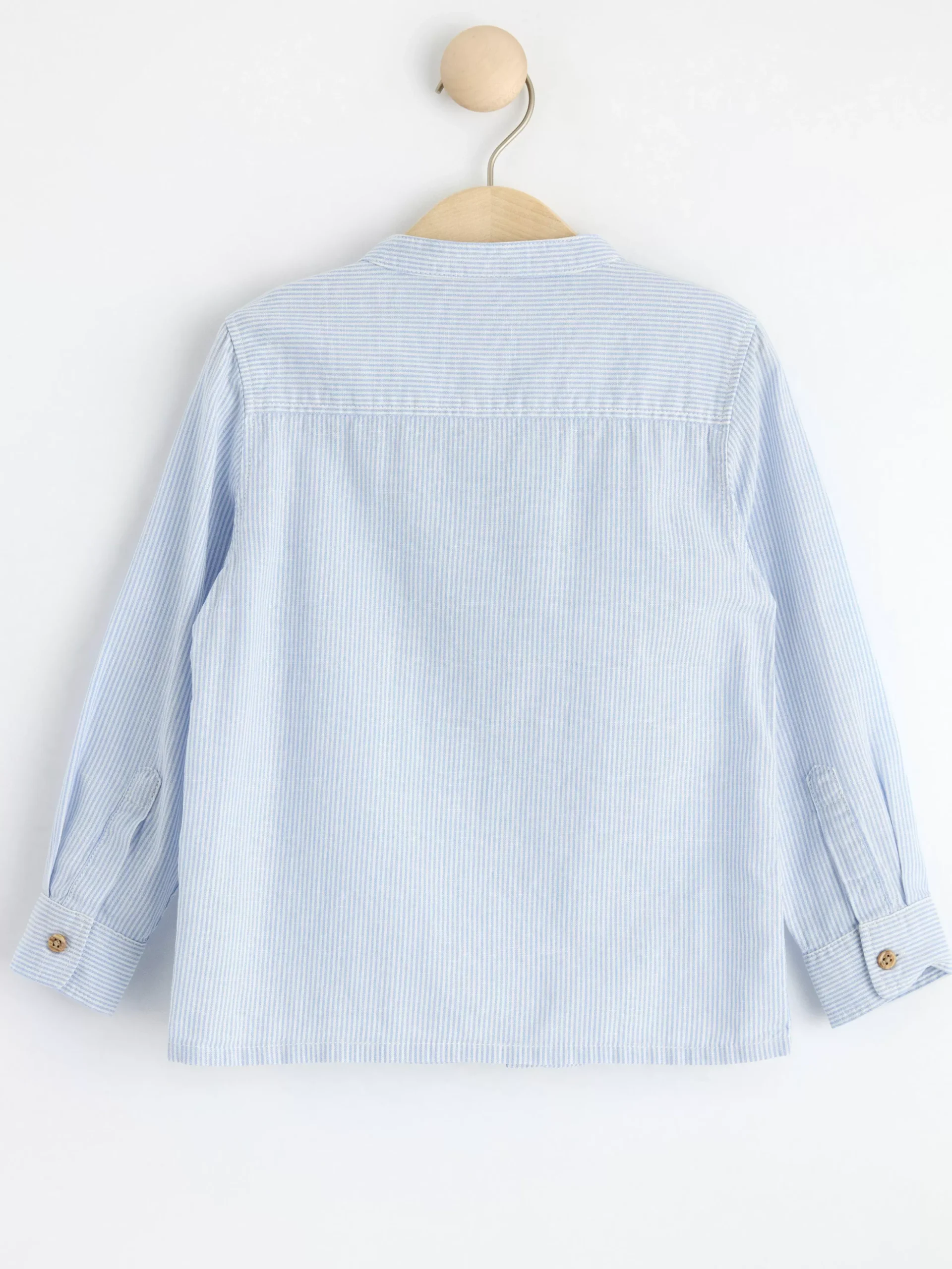 Skjortor & Blusar>Lindex Kritstrecksrandig Skjorta Lt Dusty Blue
