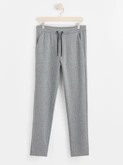 Byxor & Leggings>Lindex Kritstrecksrandiga Mjukisbyxor Grey Melange