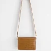 Accessoarer>Lindex Krokodilmonstrad Axelremsvaska Light Brown
