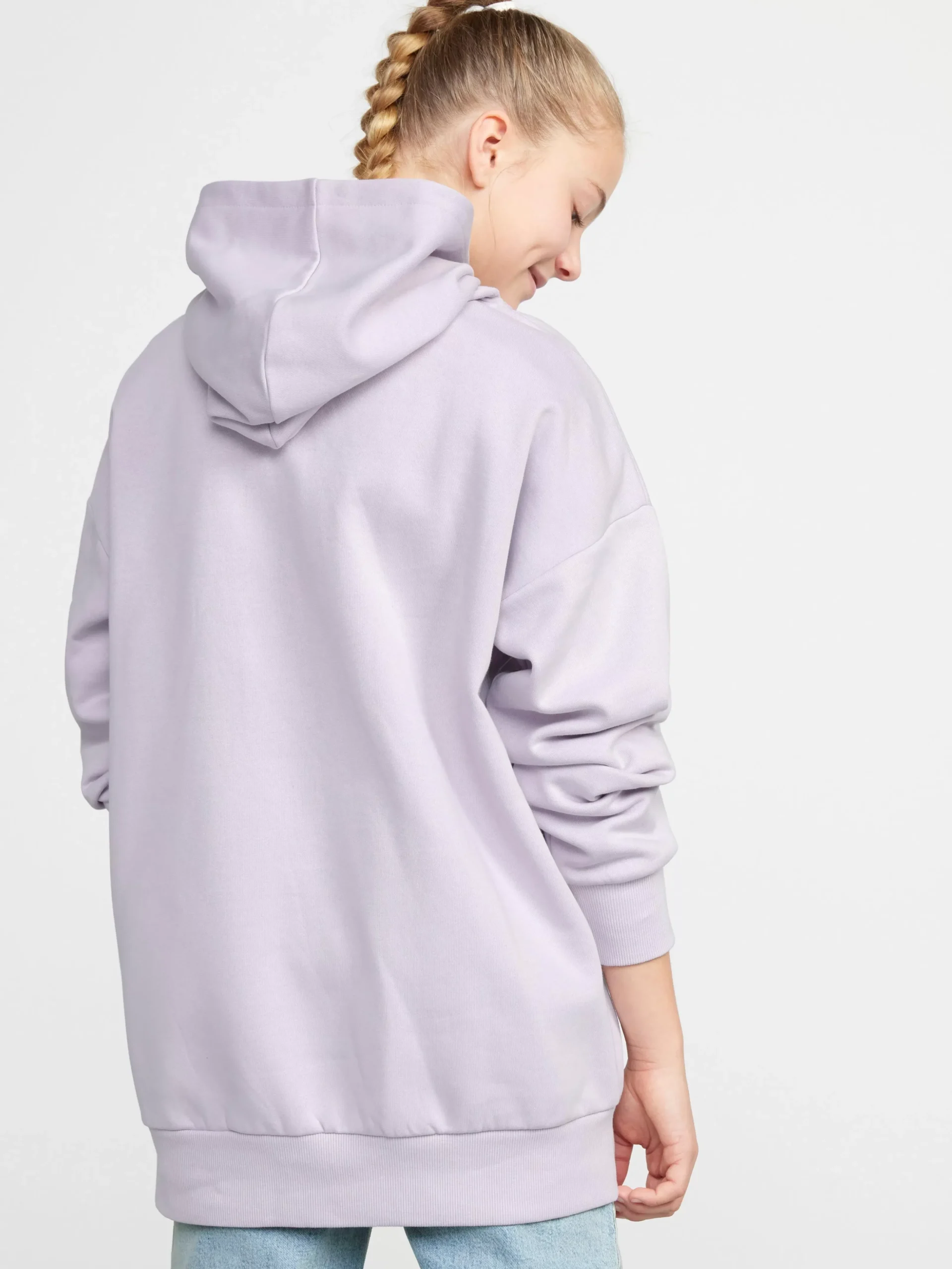 Tröjor & Cardigans>Lindex Lang Hoodie Light Lilac