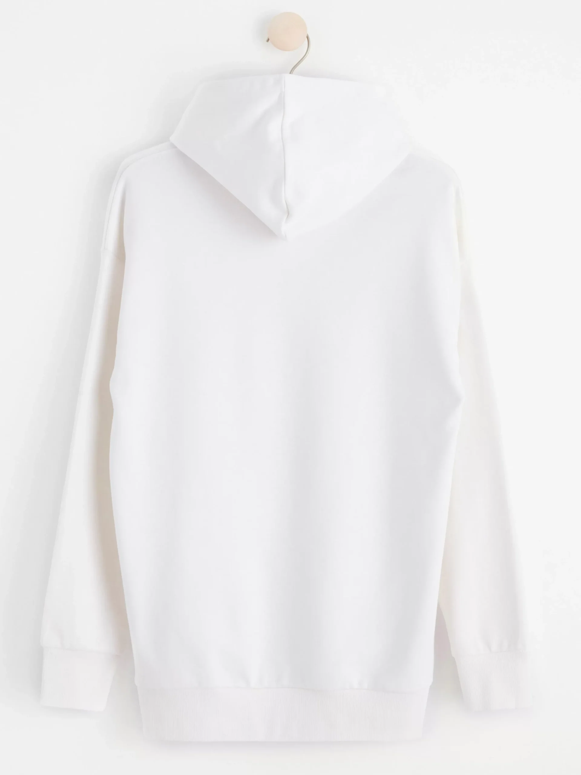Tröjor & Cardigans>Lindex Lang Hoodie Light Dusty White