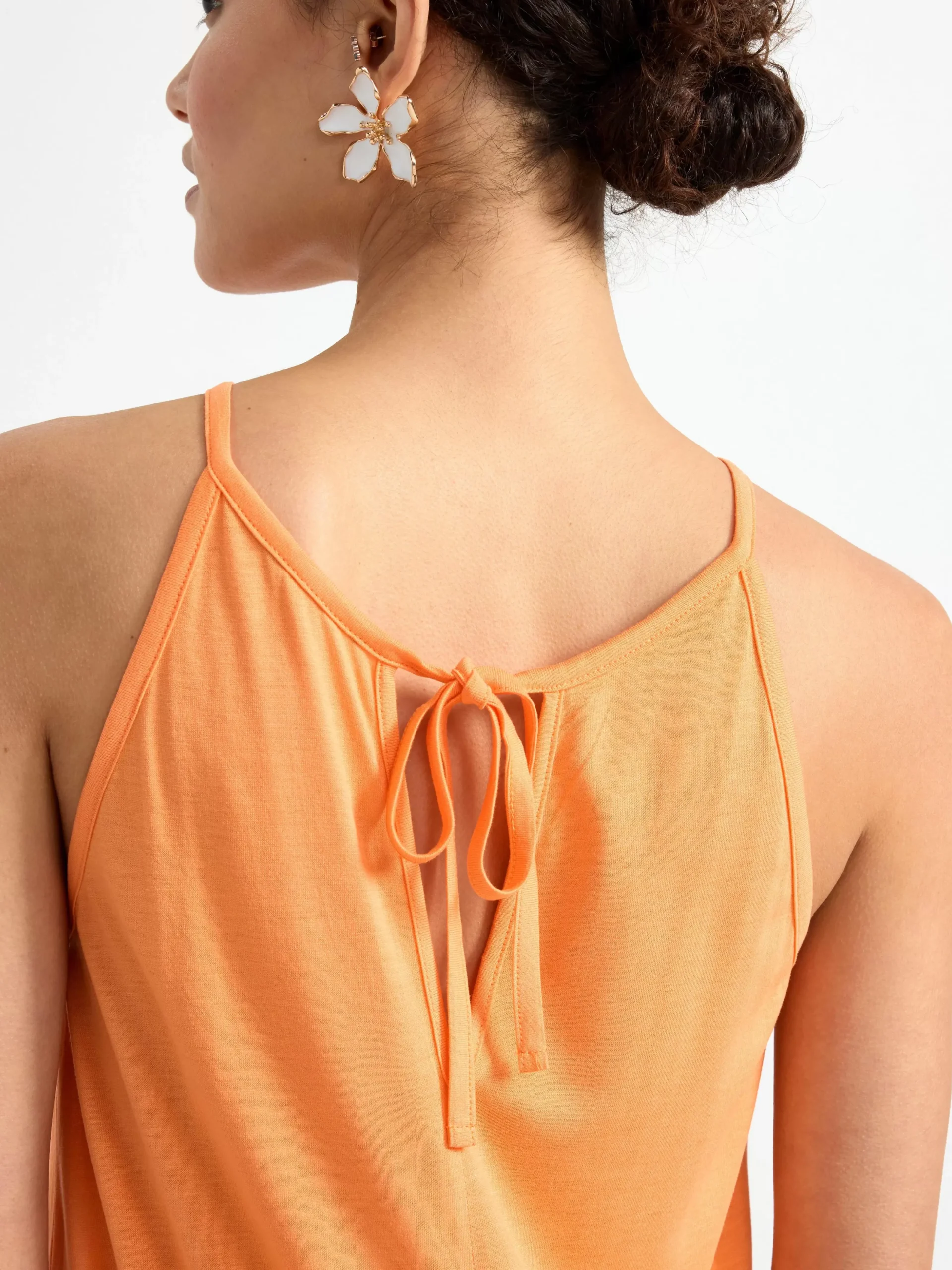 Klänningar>Lindex Lang Slip On-Klanning Light Orange