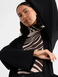 Tröjor & Cardigans>Lindex Lang Stickad Cardigan Black