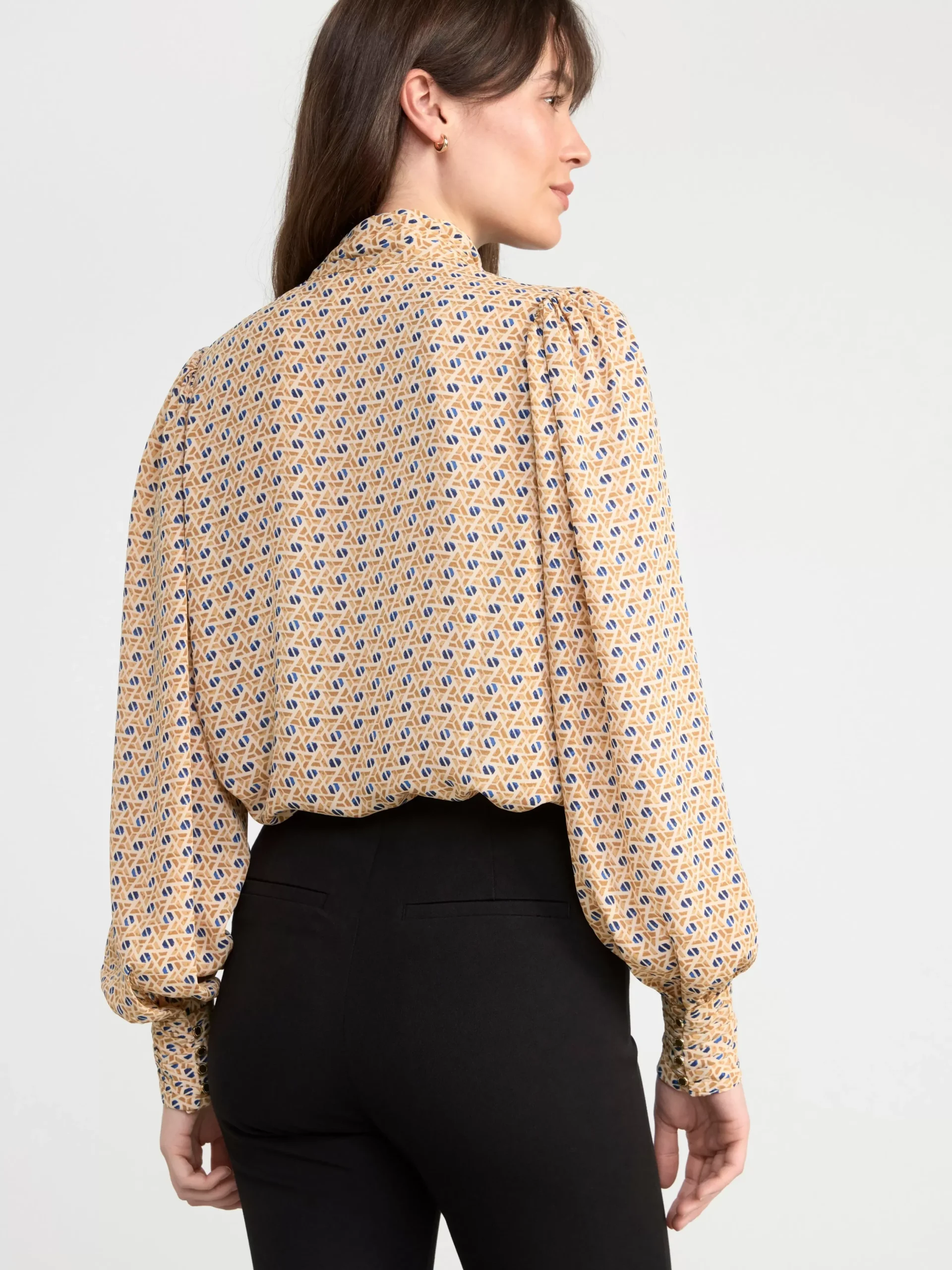Blusar & Skjortor>Lindex Langarmad Blus Dark Dusty Beige